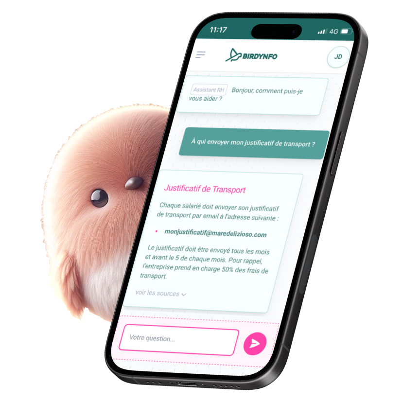 Birdynfo, assistant RH dédié aux entreprises, disponible sur mobile ou sur PC